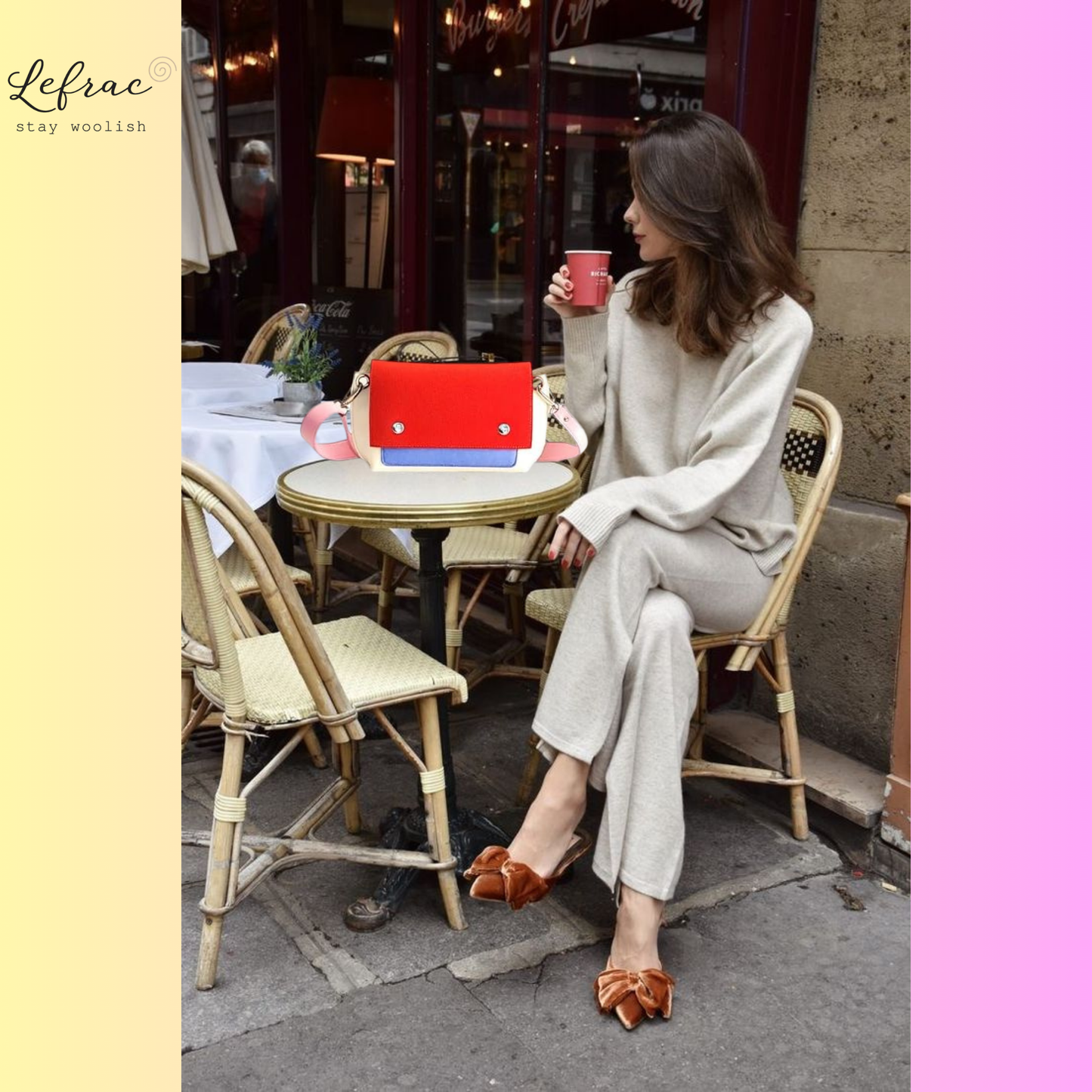 GREGOR Red Multi Color Belt Bag