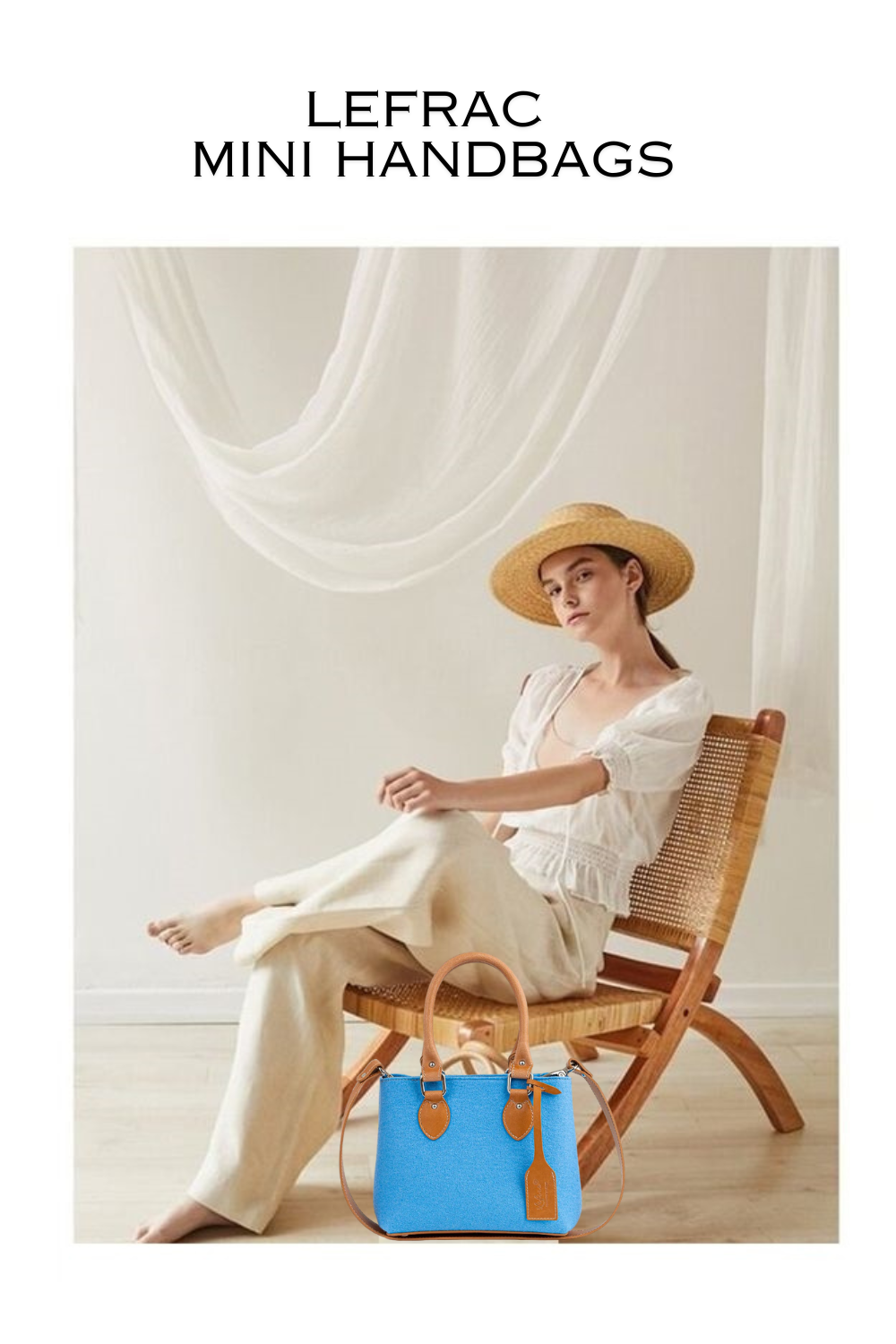 EMMA Hellblaue Mini-Handtasche 