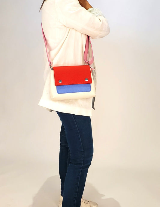 JOY  Red Multi Color Crossbody Bag