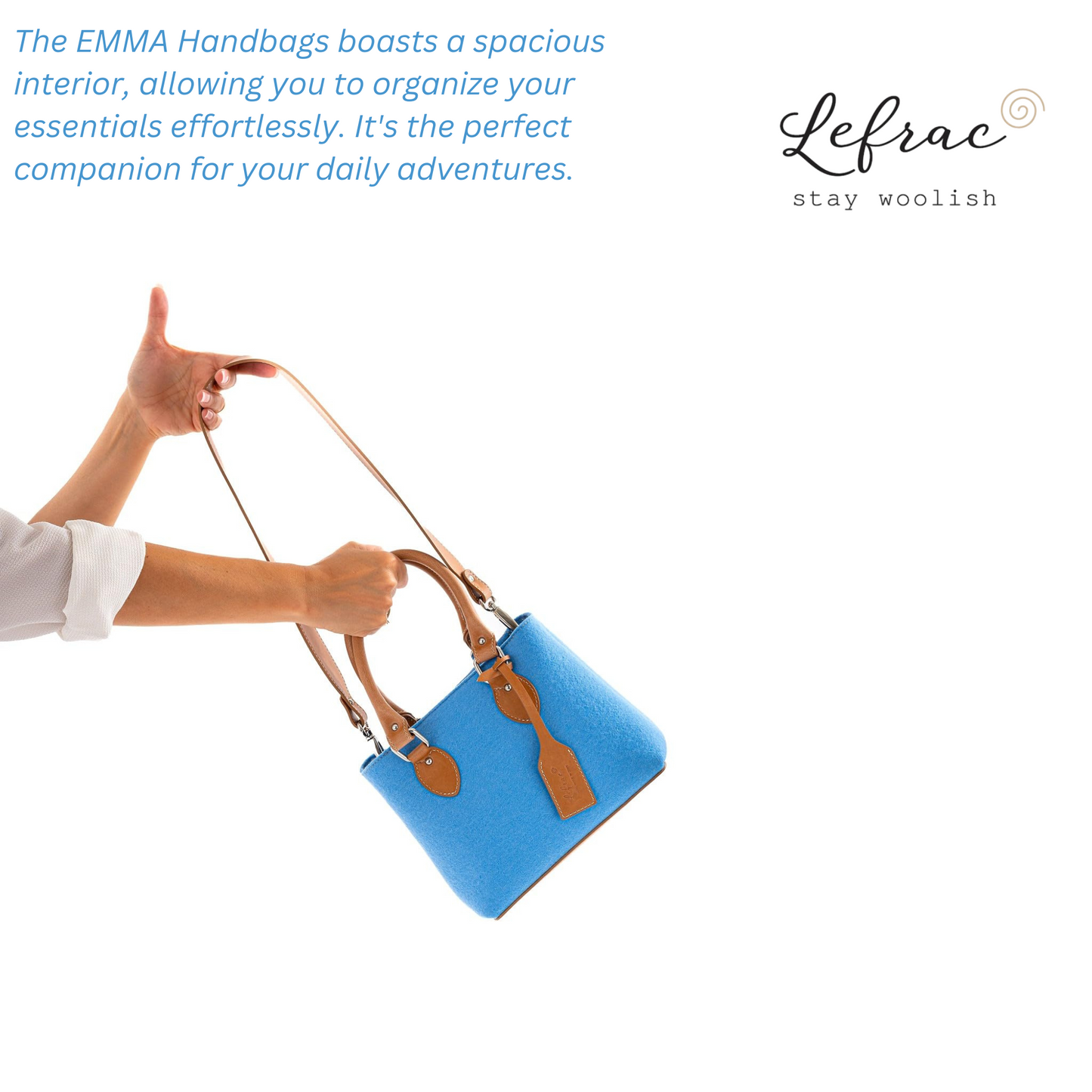 EMMA Hellblaue Mini-Handtasche 