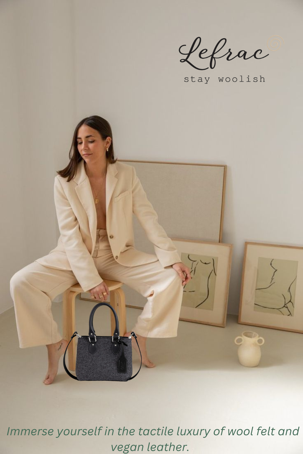 EMMA Anthrazitgraue Mini-Handtasche
