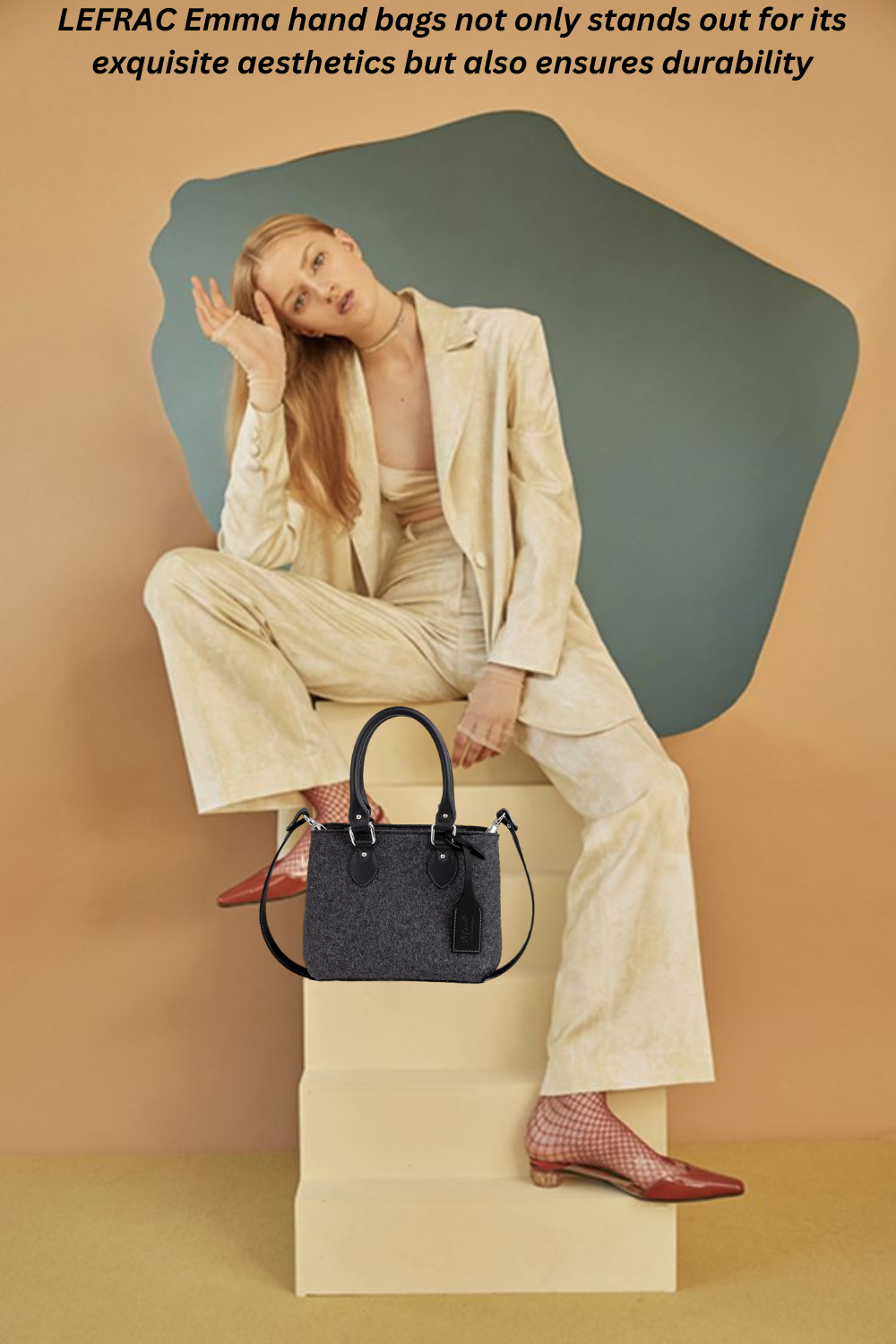 EMMA Anthrazitgraue Mini-Handtasche