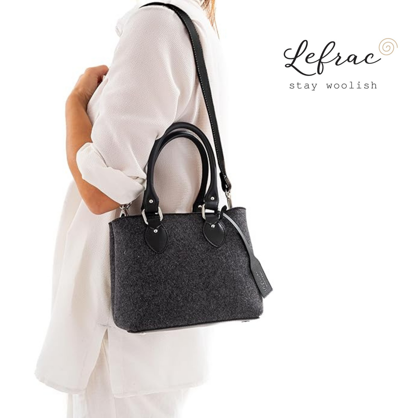 EMMA Anthrazitgraue Mini-Handtasche